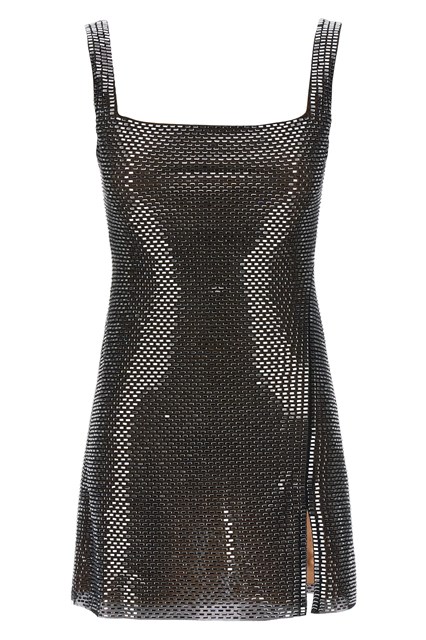 Abito 'Gunmetal Rhinestone Mesh Mini'
