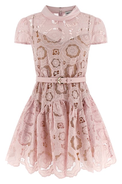 Abito 'Pink Floral Lace Mini' - Rosa (8 UK)