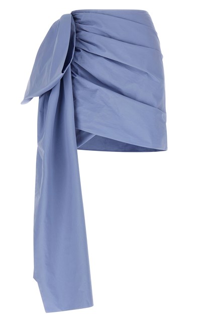 Gonna 'Blue Cotton Tie Side Mini' - Azzurro (8 UK)
