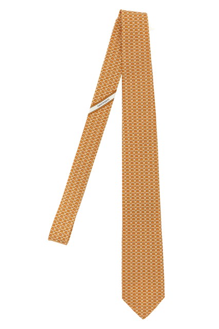 Cravatta stampa 'Gancini' - Arancione (U)
