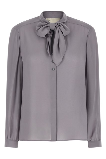 Blusa 'Georgette Bow' - Grigio (4)