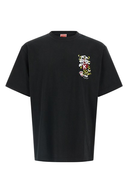 T-shirt 'Wild Tiger embroidered' - Nero