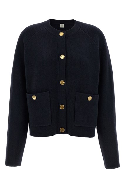 Cardigan 'Hammered Button' - Blu (XS)