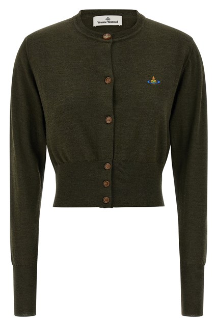 Cardigan 'Bea cropped' - Marrone (XS)