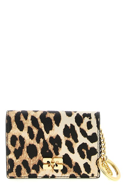 Portacarte stampa 'Leopard' - Bianco (U)