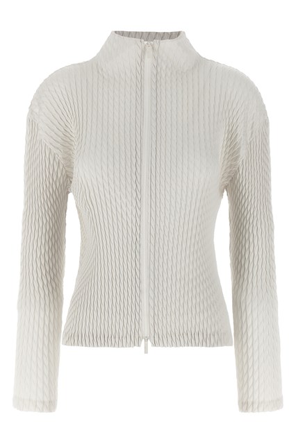 Cardigan 'Sleek Pleats' - Bianco (2)