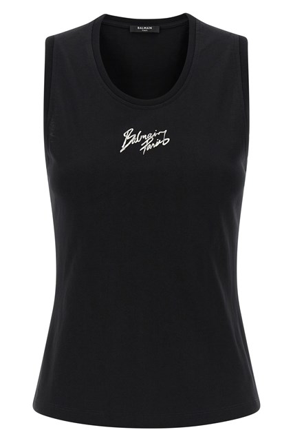 Top stampa 'Balmain Paris' - Nero (XS)