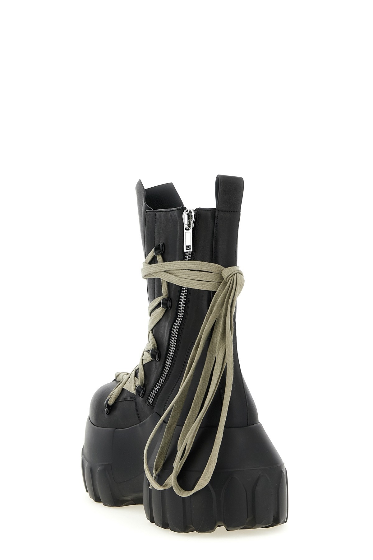 Rick owens 'megalaced mega tractor' combat boots available on