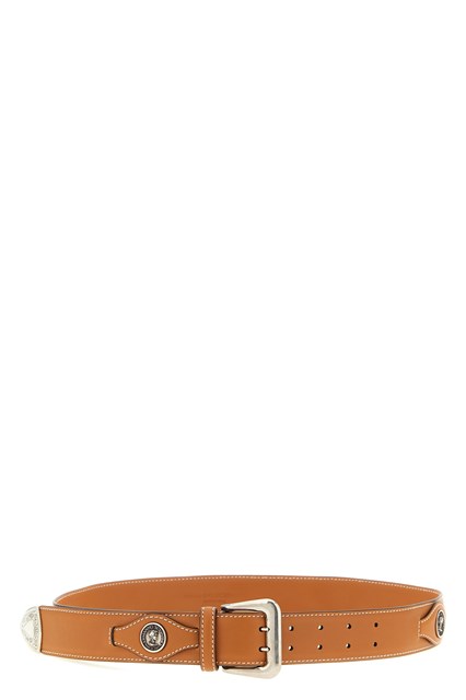 Cintura monete logo - Marrone (80 cm)