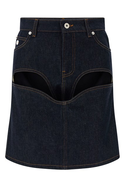 Gonna 'Denim Mini Skirt With Cuts And Turn Up'