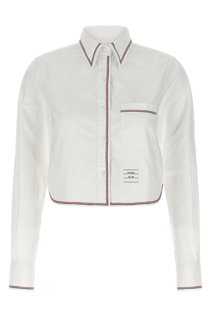 Camicia crop nastro 'RWB'