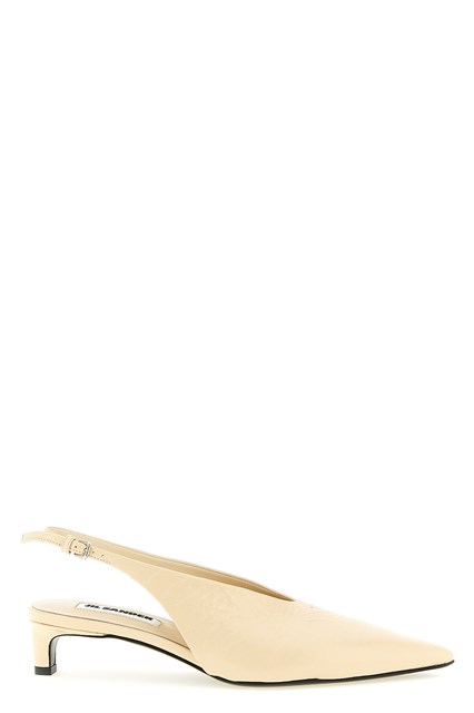 Slingback pelle - Beige (37)