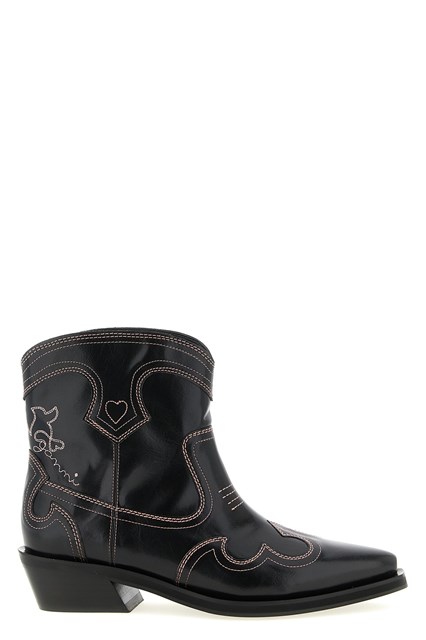 Stivaletto 'Low Shaft Embroidered Western'