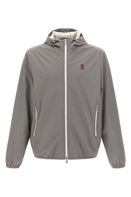 Giacca a vento ricamo logo