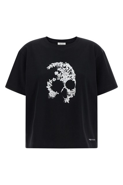 T-shirt 'Skull' - Bianco/Nero (38 IT)