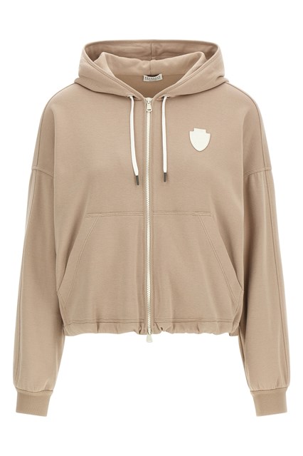 Felpa con cappuccio stemma araldico