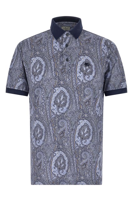 Polo 'Arnica Paisley' - Blu