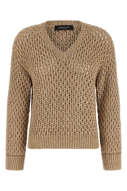 Maglia filato mouliné - Marrone (38 IT)