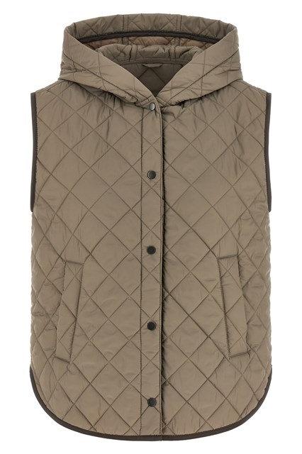 Gilet trapuntato - Marrone (40 IT)