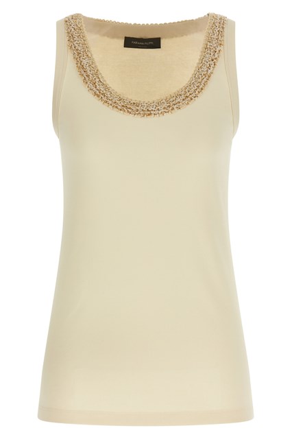 Top inserto tweed - Beige (38 IT)