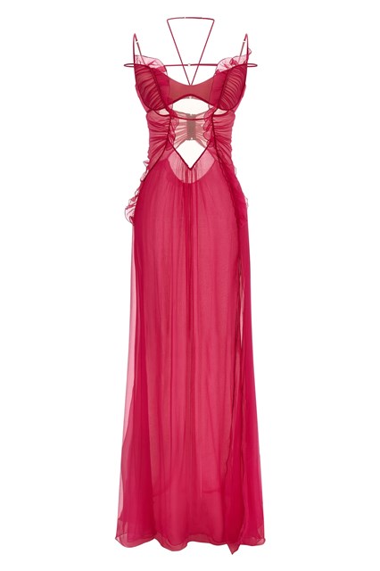 Abito 'Frilled Gown With Cutouts'