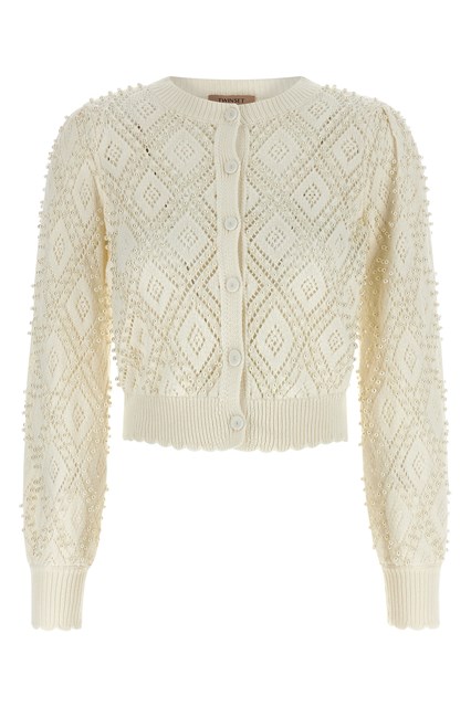 Cardigan perle - Bianco (XS)