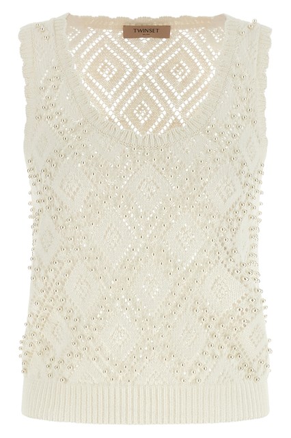 Top perle - Bianco (XS)