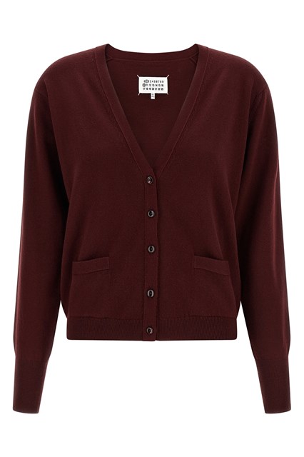 Cardigan 'Four Stitches' - Bordeaux