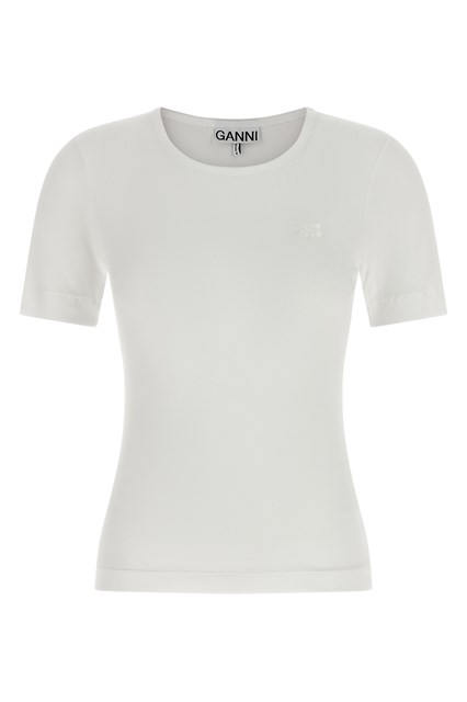 T-shirt ricamo logo - Bianco (XS)