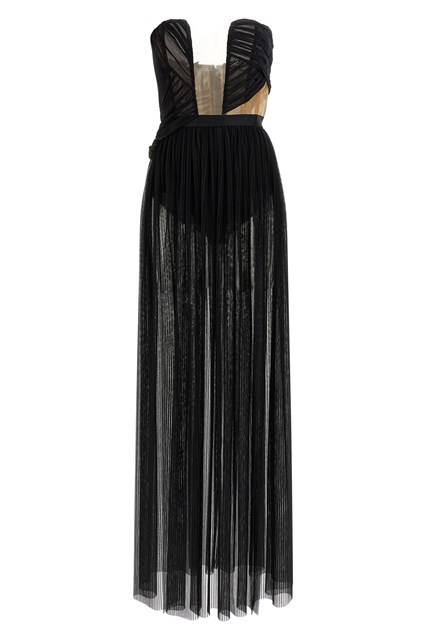 Abito 'Corsetto Draped Gown' - Nero (40 IT)