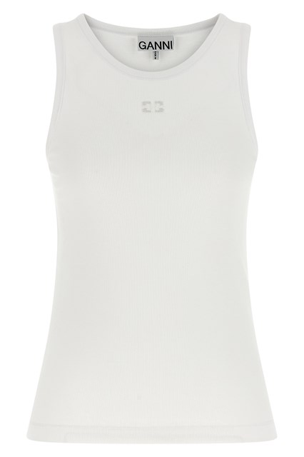 Tank top ricamo logo - Bianco (XS)