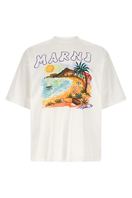 T-shirt 'Marni Beach since '94' - Bianco (46 IT)