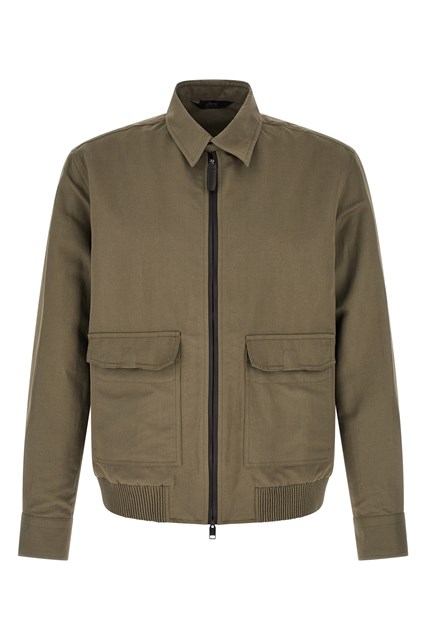 Blouson lino cotone - Verde (M)