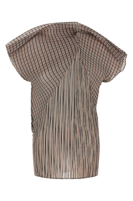 Top 'Generic Stripes (Machine Pleats)' - Marrone (2)