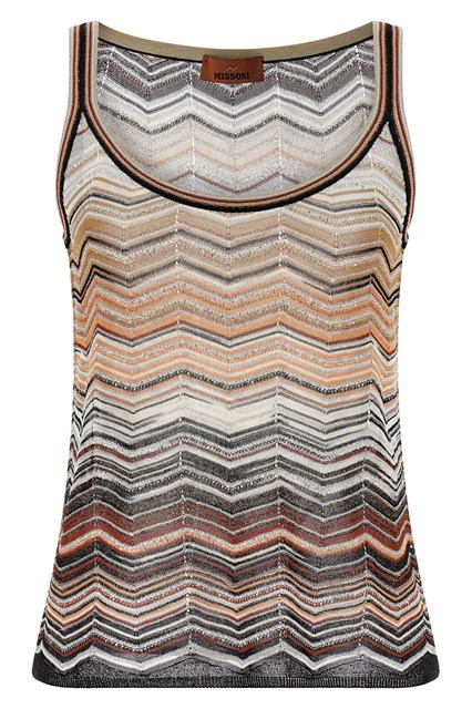 Tank top chevron lamé - Multicolor (42 IT)