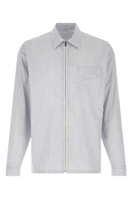 Camicia righe zip - Blu