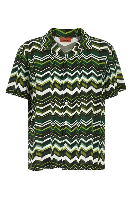 Camicia zig zag irregolare - Verde