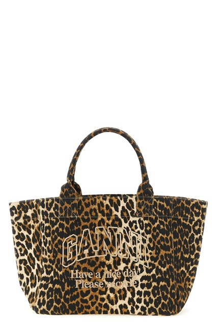 Shopping 'Leopard Medium Tote' - Marrone