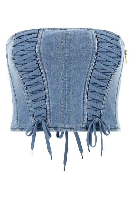 Top bustier - Azzurro (38 IT)