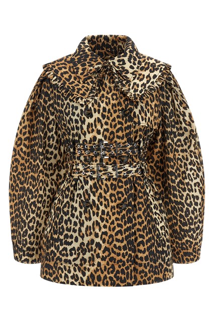 Trench 'Leopard Duchesse Nylon Short'