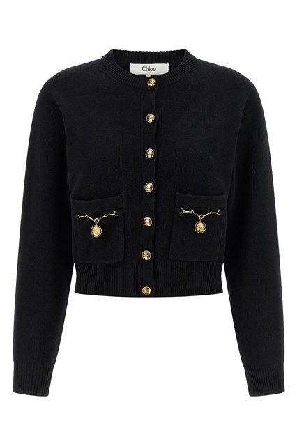 Cardigan 'Horse Medal' - Nero