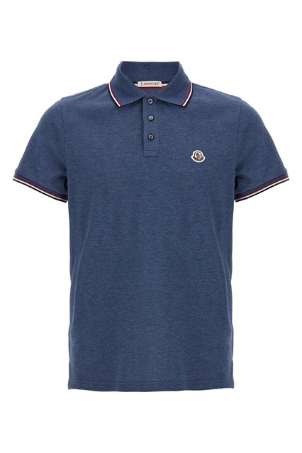 Polo dettagli tricolore - Blu (M)