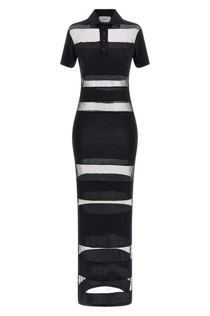 Abito 'Striped Sheer Polo'