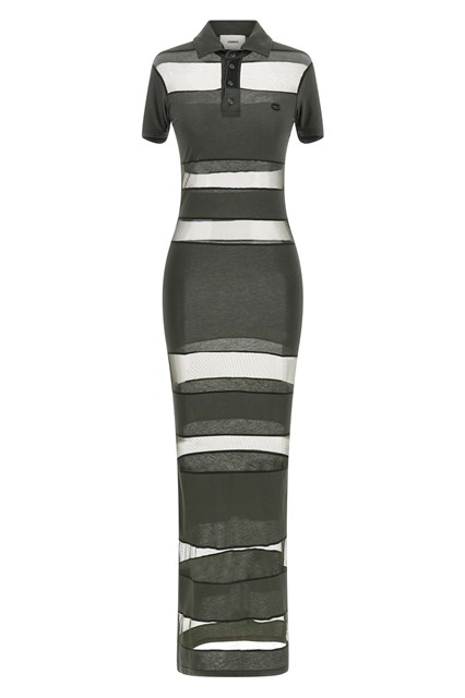 Abito 'Striped Sheer Polo'