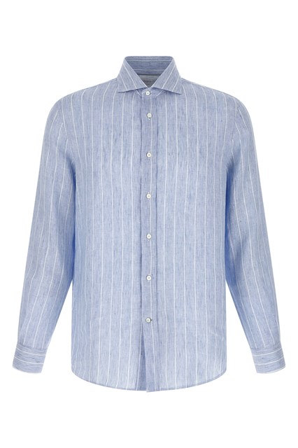 Camicia lino righe