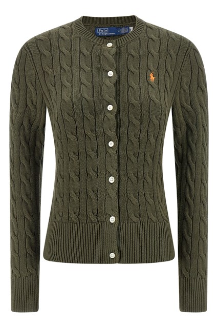 Cardigan cotone a trecce