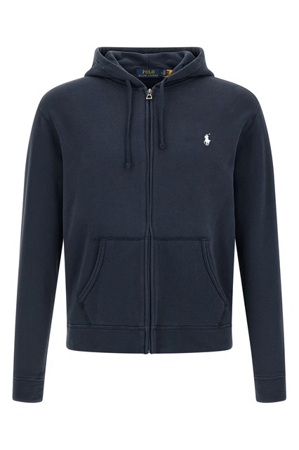 Felpa con cappuccio cotone loopback