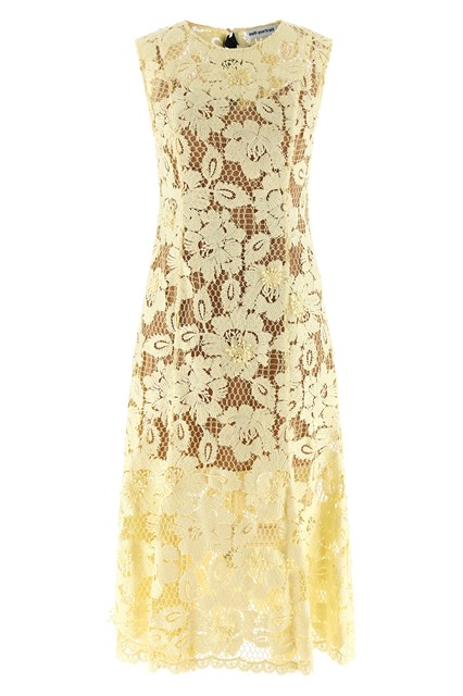 Abito midi 'Yellow crochet lace'