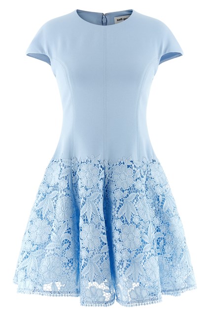 Abito 'Blue Crepe Lace'