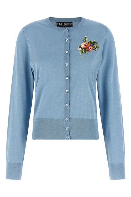 Cardigan ricamo floreale
